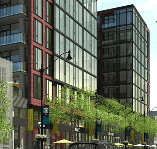 An artist 's impression of a building that says ktc on it