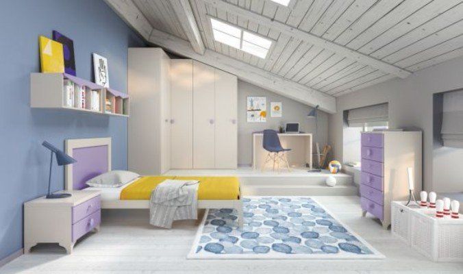 camera da letto in soffitta