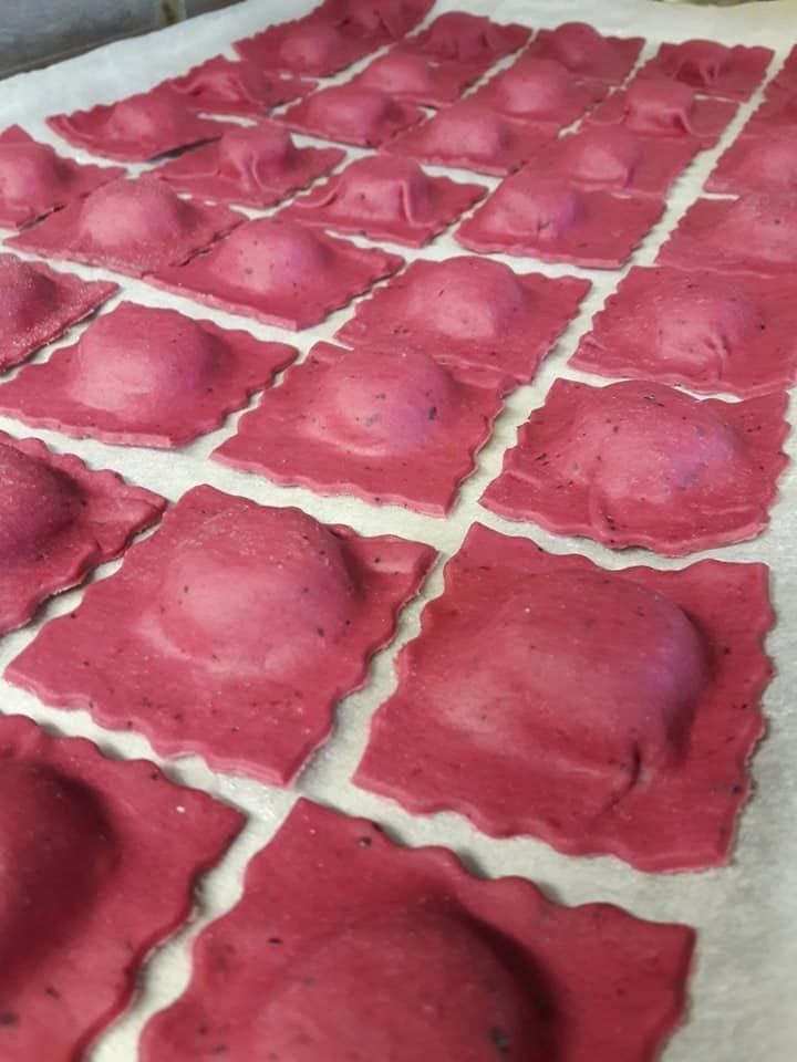 Ravioli mit Rote Bete
