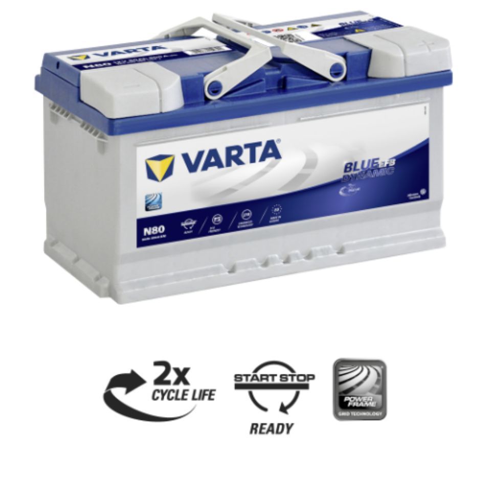 Batteria auto Varta N80