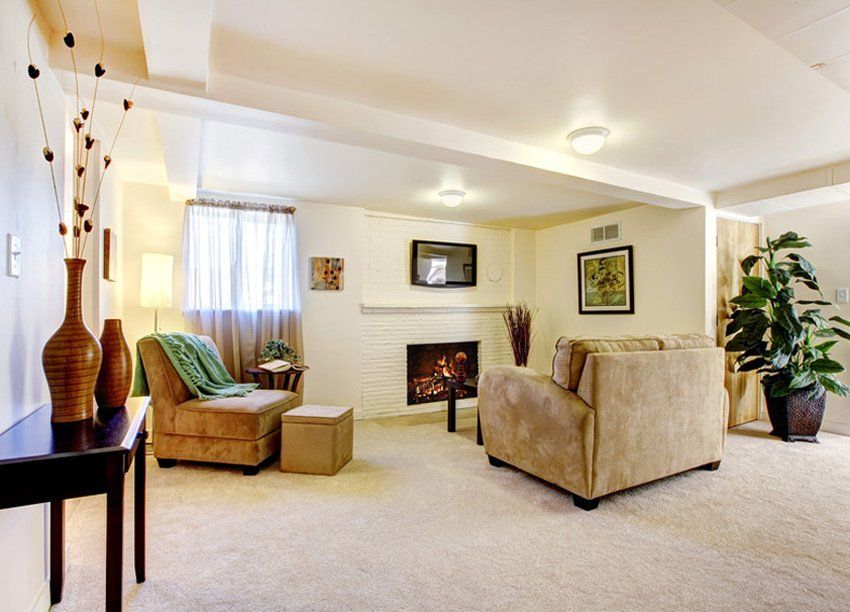 Cream and white interior space