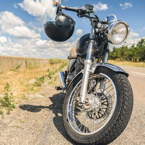 motorcycle on the side of the road image