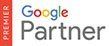 Logotipo de Google Partner con la marca denominativa de Google multicolor y el texto Partner en gris sobre fondo blanco.