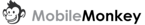 Logotipo de MobileMonkey con un icono de cara de mono y texto negro.