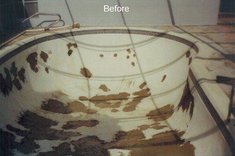 before pool resurfacing