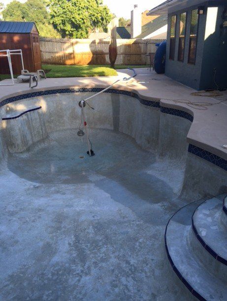before pool resurfacing