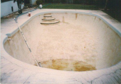 before pool resurfacing