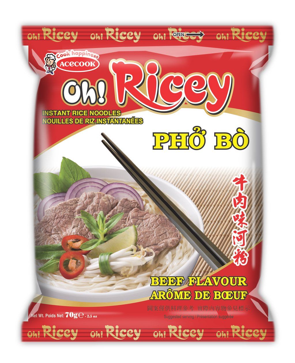 Pho Bo Rice Noodles Beef Flavour