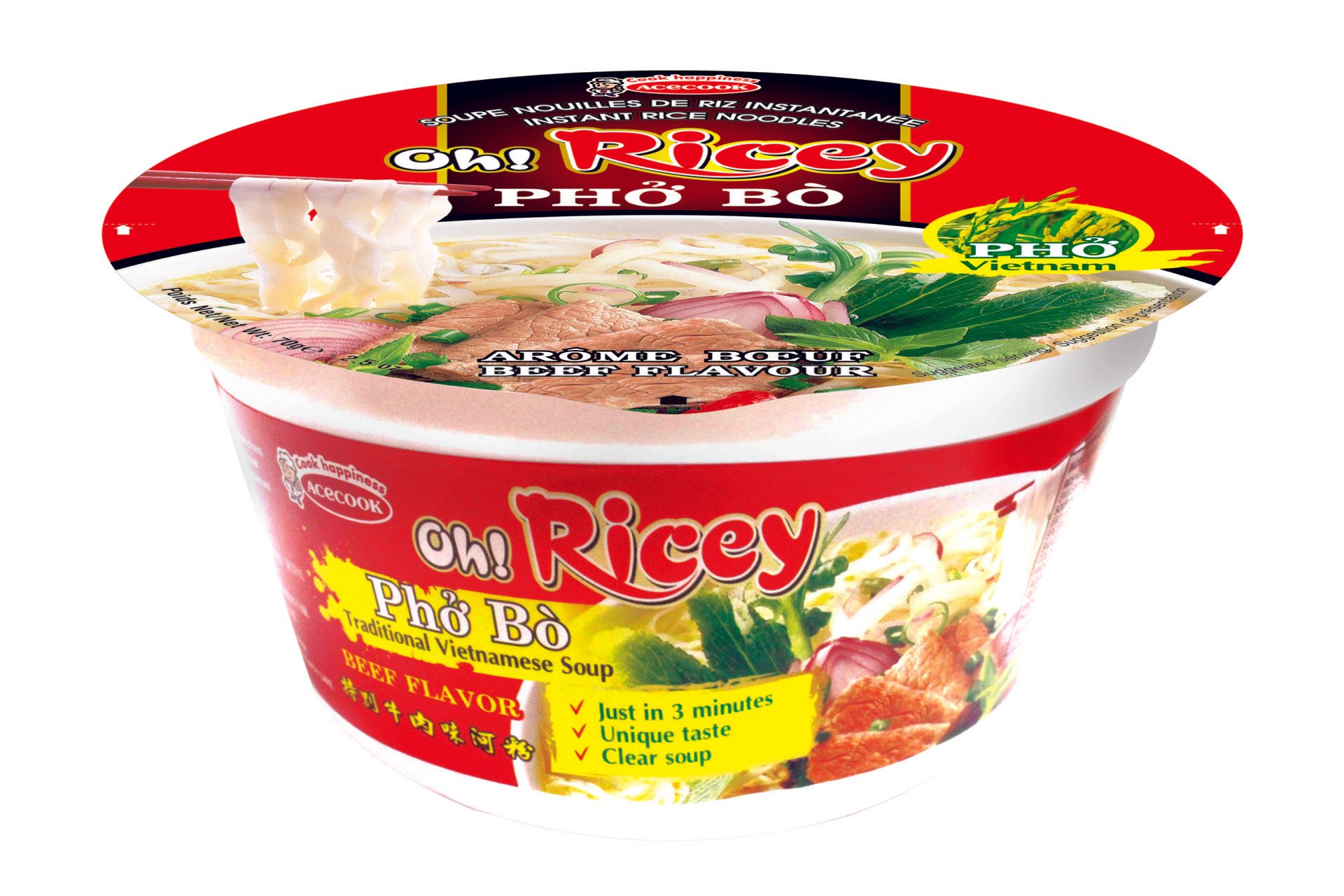 Pho Bo Rice Noodles Beef Flavour