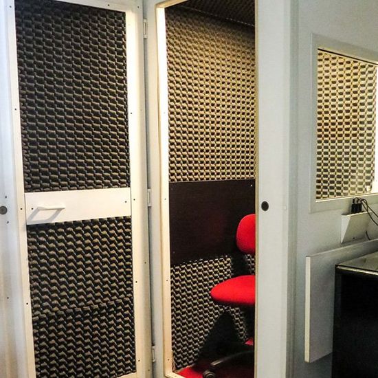 Cabina per il test acustico