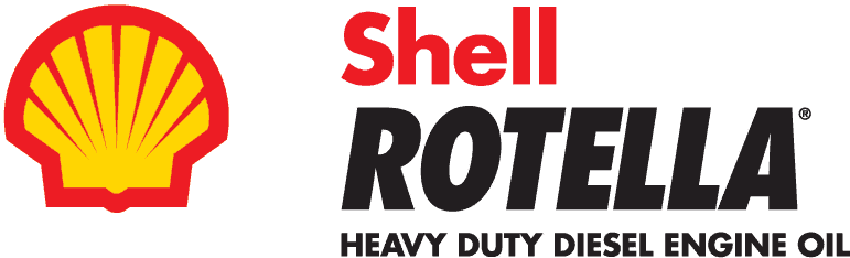 Shell Rotella heavy-duty diesel engine oil logo featuring the Shell logo and Rotella in bold font.