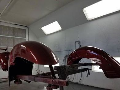 Painting a Car — Auto Body Painting in Valley, WA Painting a Car — Auto Body Painting in Valley, WA