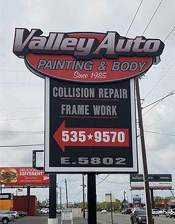 Company Sign — Auto Body Painting in Valley, WA Company Sign — Auto Body Painting in Valley, WA