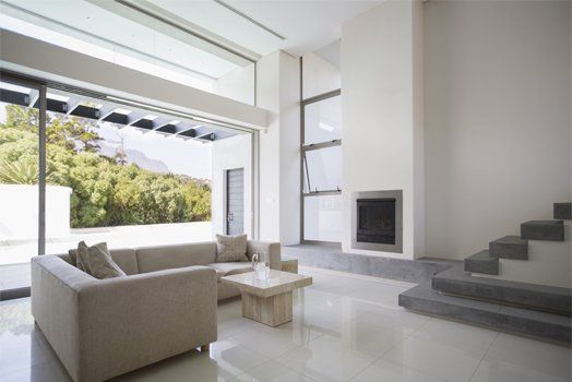 Evaporative AC system in a modern home