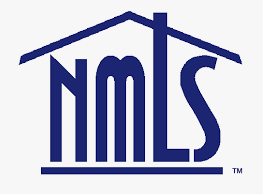 Blue NMLS logo within a house outline on a white background.