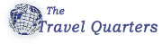 The Travel Quarters logo with a blue globe and stylized text