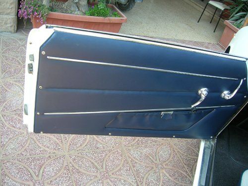 portiera auto aperta con rivestimento blu