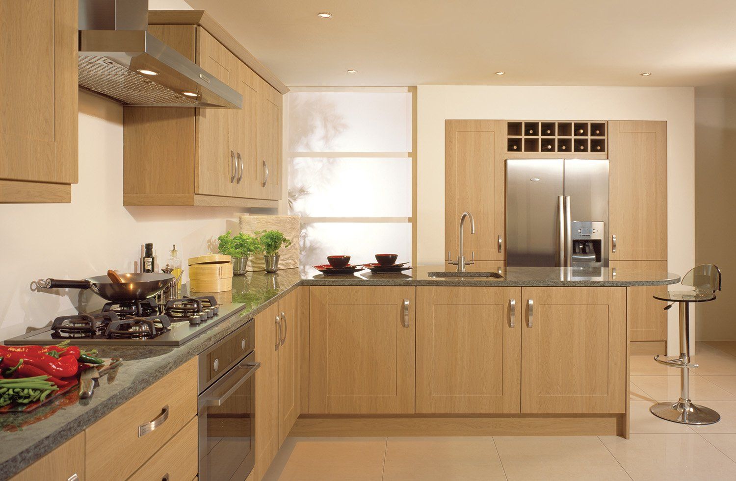 wooden cabinets