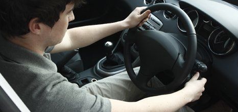 A man driving
