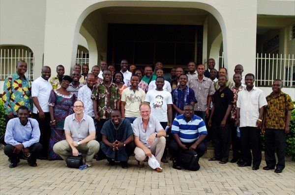 Group picture of students in Ghana