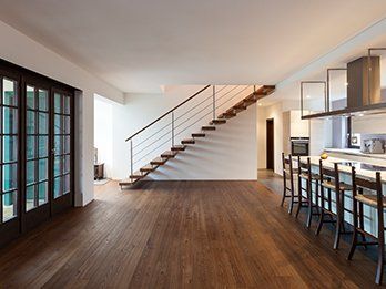 Interior modern loft - wood flooring in Pantego, TX