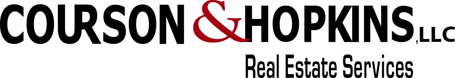 The logo for courson & hopkins llc real estate services
