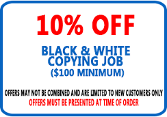 Black & White Copying Coupon Black & White Copying Coupon