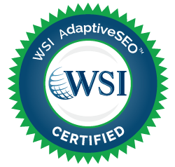 Un logotipo para wsi adaptive seo certificado