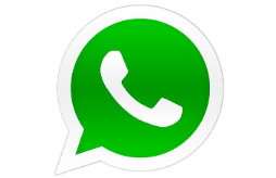 Un logotipo de WhatsApp verde y blanco sobre un fondo blanco.