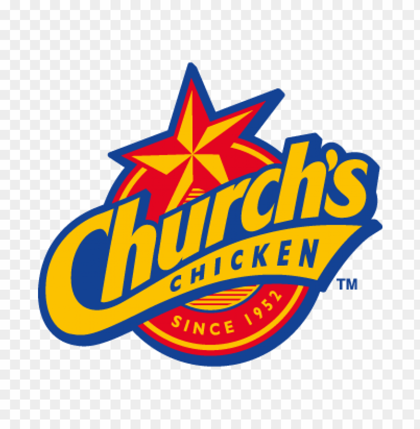 El logo del pollo de la iglesia está sobre un fondo transparente.