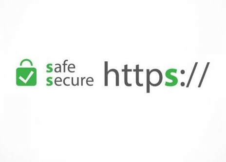 Un logotipo https seguro sobre un fondo blanco.