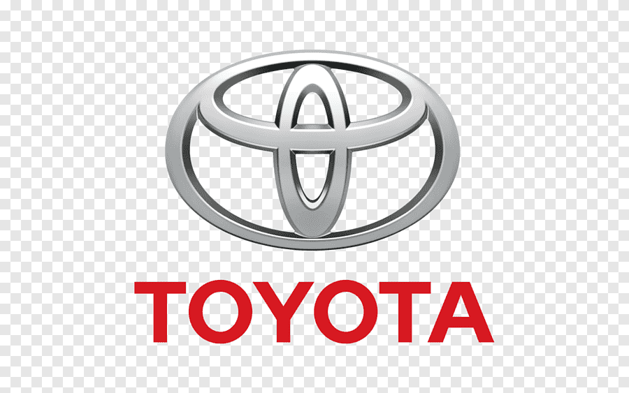 El logo de Toyota está sobre un fondo transparente.