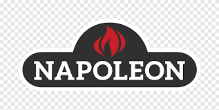 Un logo de Napoleón con una llama roja sobre un fondo blanco.