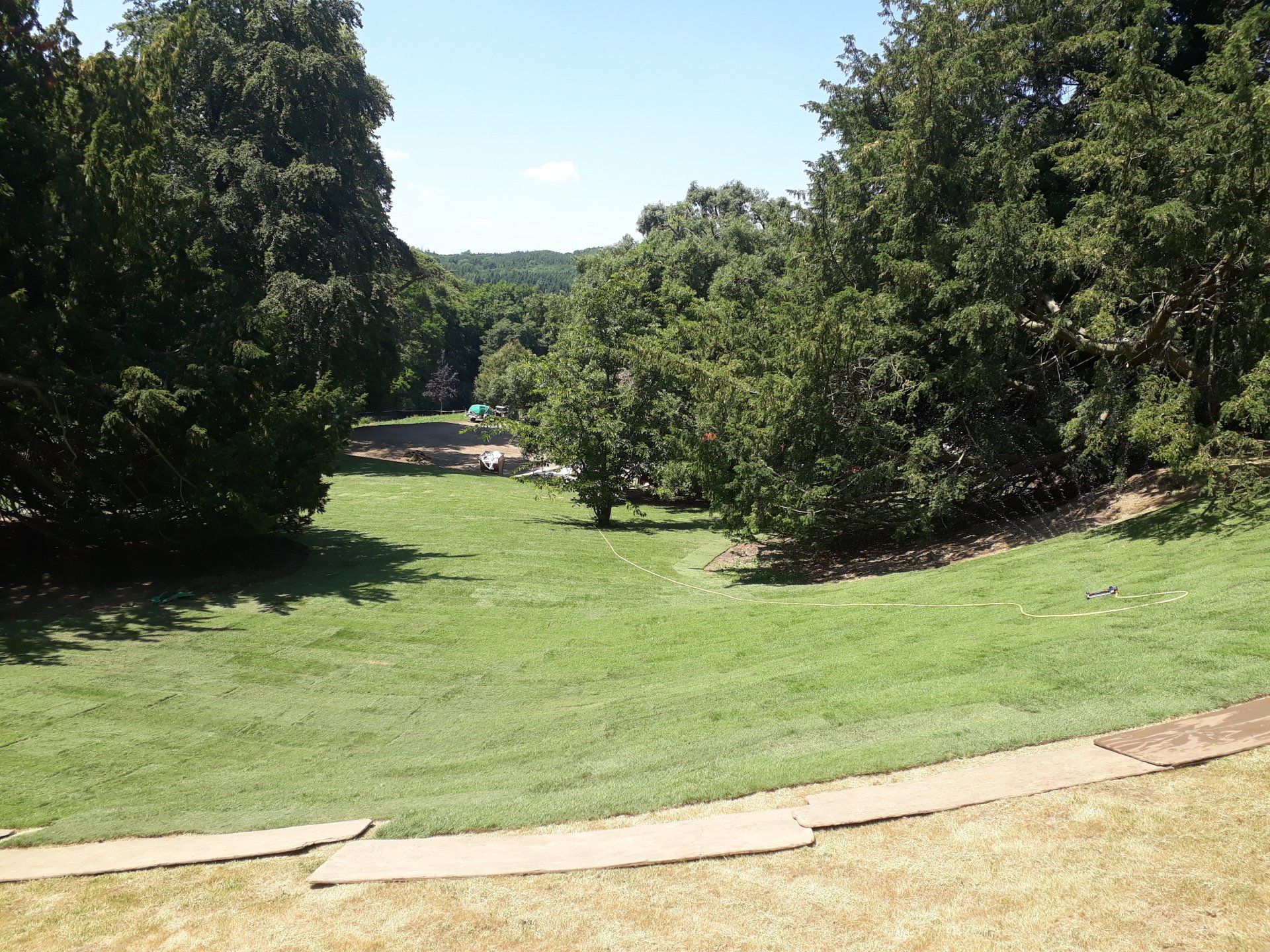 Turf installation where we relaid in a large manor house in Gloucestershire