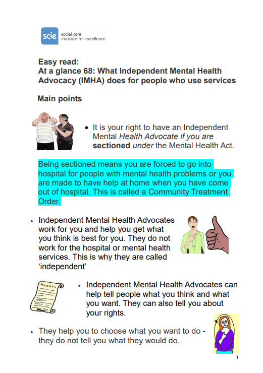 Mental Health Act Advocacy