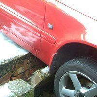 Car in a ditch