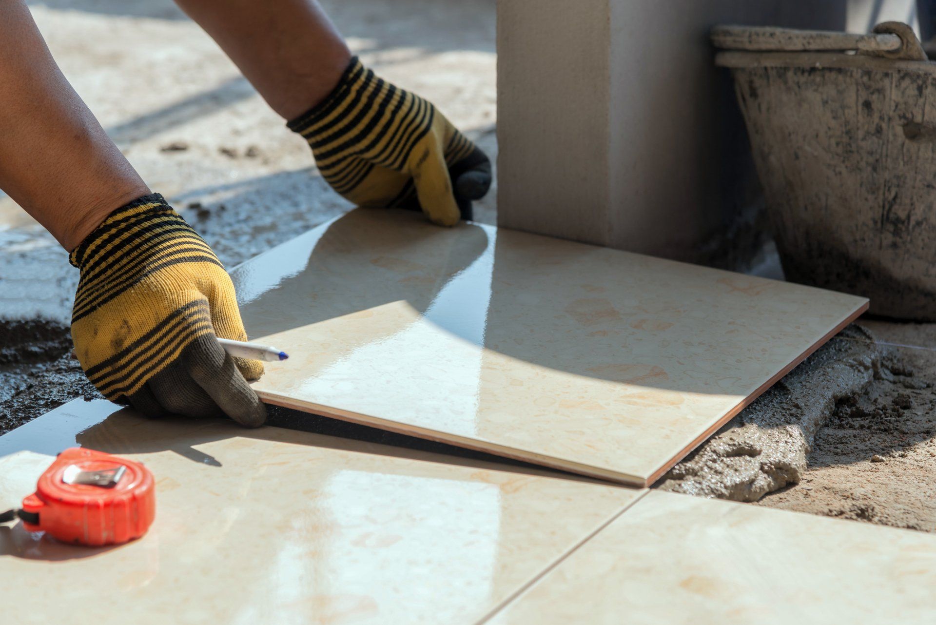 Luxury Vinyl Tile — Installing Tiles on Floor in Hamburg, NY Luxury Vinyl Tile — Installing Tiles on Floor in Hamburg, NY