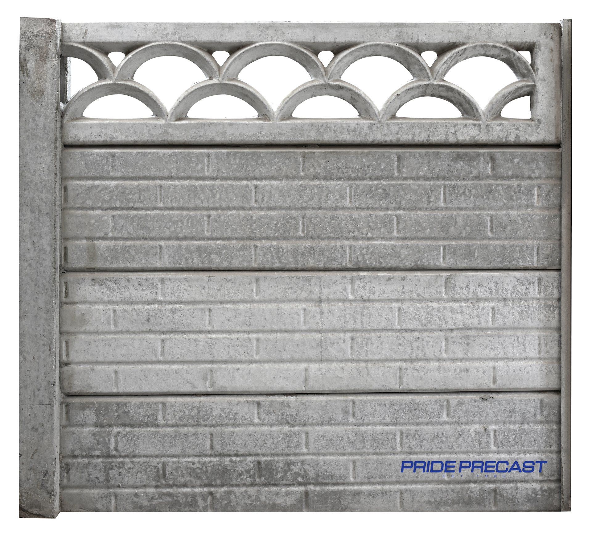 A concrete fence with the word price on it