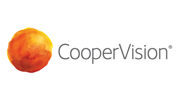 CooperVision logo with orange circular icon and gray wordmark on white background