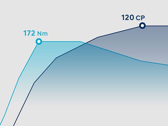 A graph showing the torque of a car engine.