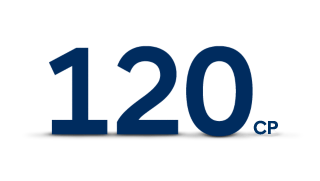 The number 120 is shown in blue on a white background