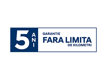 A blue and white logo with the number 5 on it.