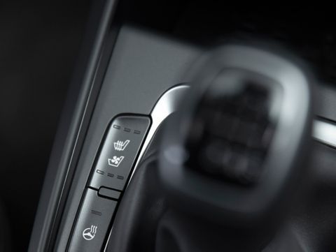 A close up of a shifter in a car