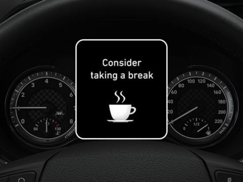 A dashboard with a sign that says consider taking a break