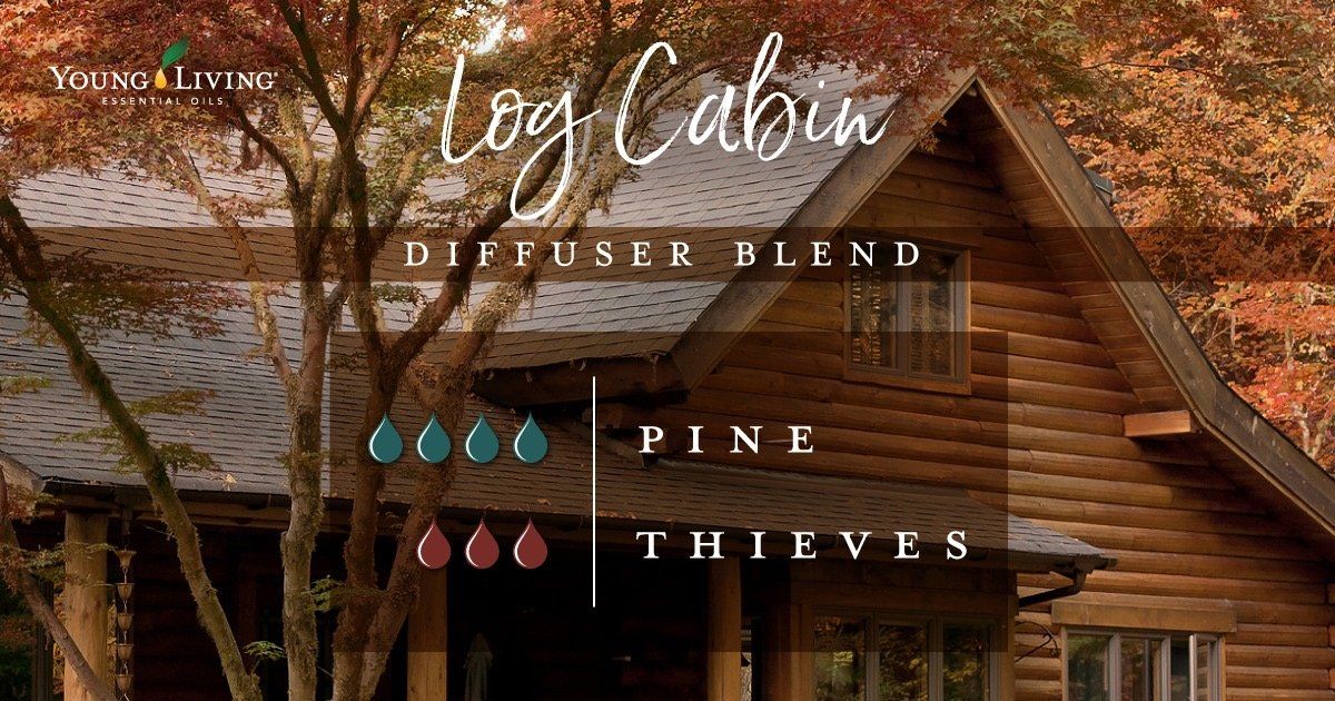 A picture of a log cabin with trees in front of it.