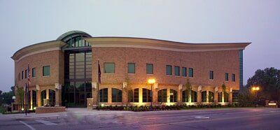 Lit Building — Electrical Contractors in Goshen, IN Lit Building — Electrical Contractors in Goshen, IN