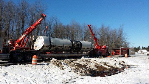 Big Red Towing Two Trucks Working - Heavy Duty Towing in Syracuse, NY