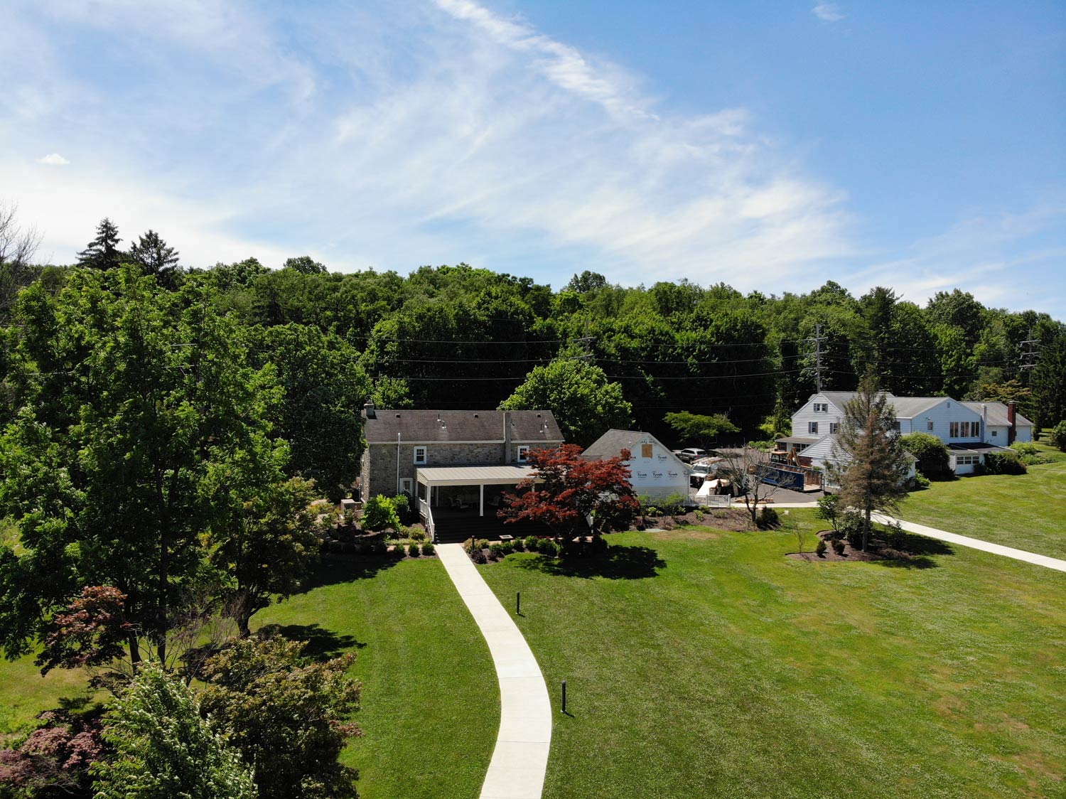 Aerial View of a Nice House and Lawn — Lehigh Valley, PA — Valley Builders LLC