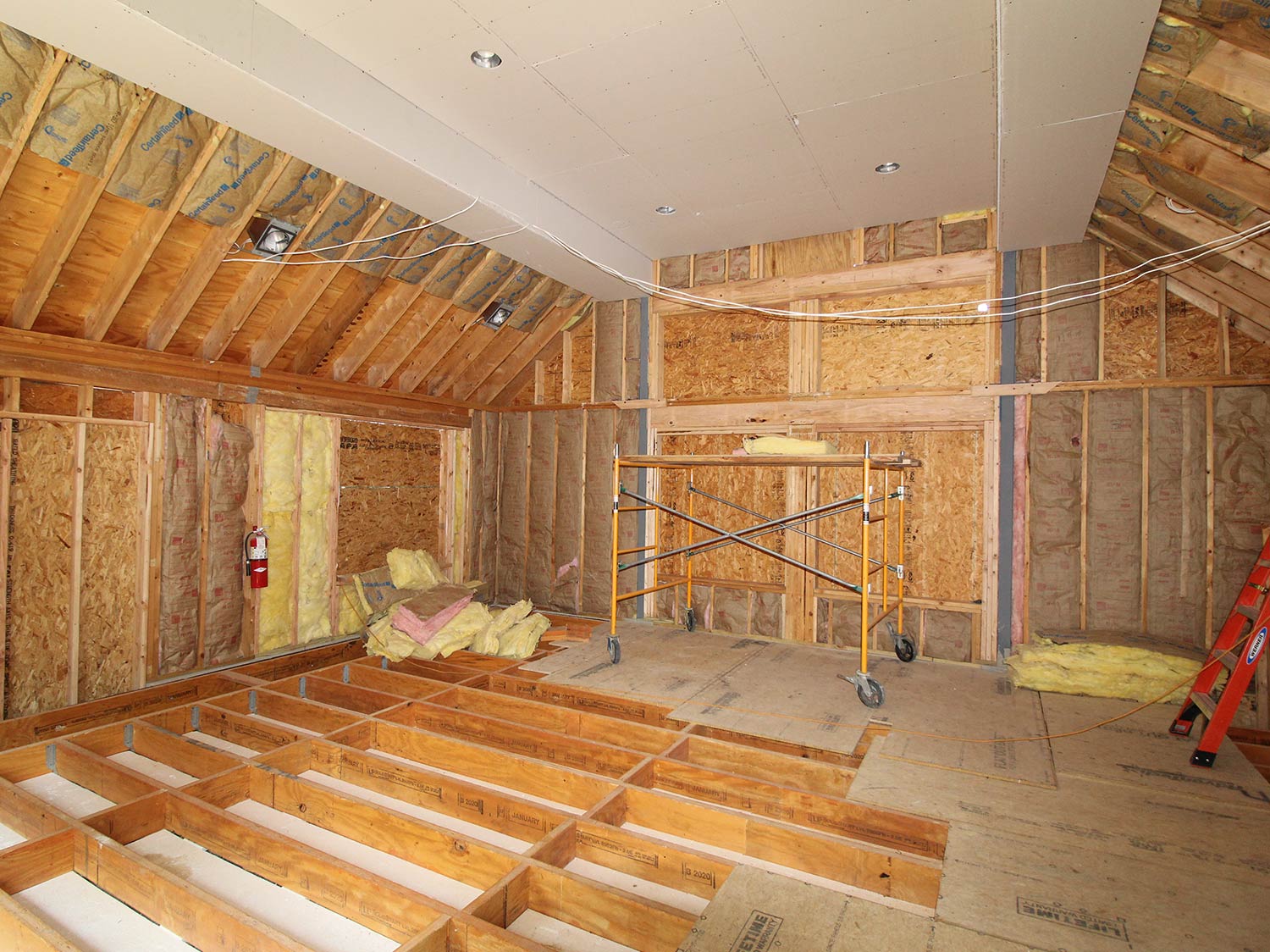 Wall Covered with Insulation Foam — Lehigh Valley, PA — Valley Builders LLC