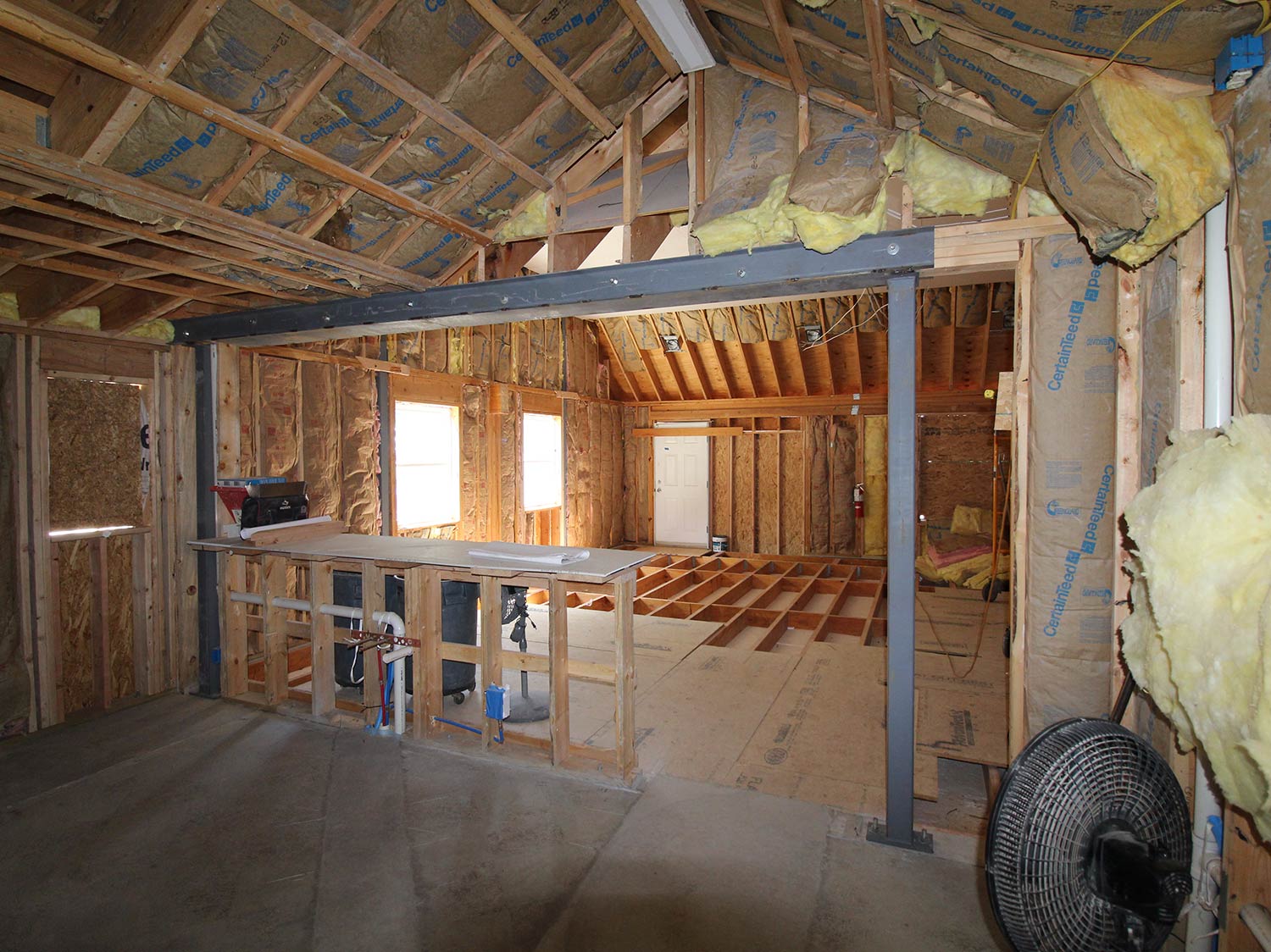 Wall with Insulation Foam — Lehigh Valley, PA — Valley Builders LLC